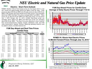 NYMEX N. Illinois Hub Electric Prices 12-Month Forward Prices Through July 15, 2010 *