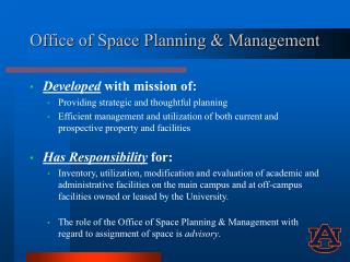 Office of Space Planning &amp; Management