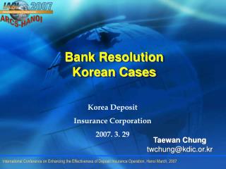 Bank Resolution Korean Cases