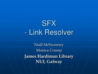 SFX - Link Resolver
