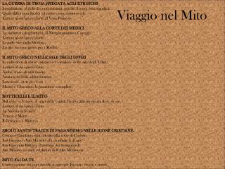 viaggio nel mito