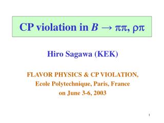 CP violation in B ? pp , rp
