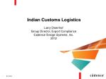 Indian Customs Logistics - slide 1