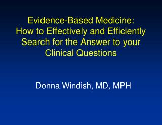 Donna Windish, MD, MPH