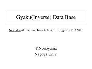 Gyaku(Inverse) Data Base