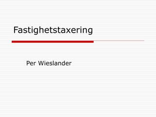 fastighetstaxering