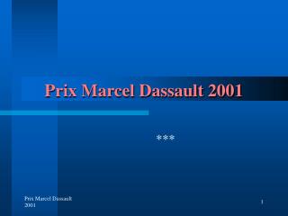prix marcel dassault 2001