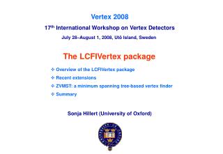 The LCFIVertex package