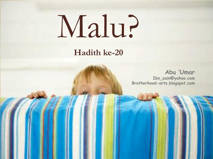 malu hadith ke 20