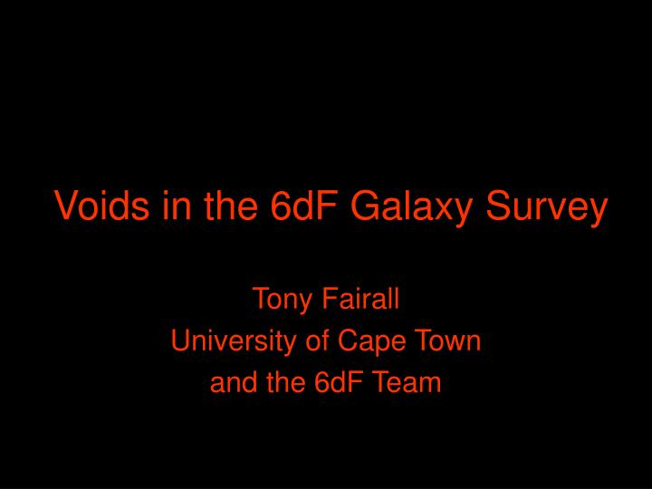 voids in the 6df galaxy survey