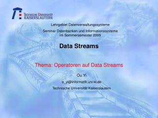 data streams