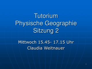tutorium physische geographie sitzung 2
