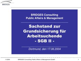 BRIDGES Consulting Public Affairs &amp; Management ___________________________________