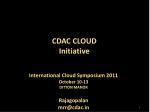 CDAC Cloud Initiative: Empowering E-Governance Through Advanced Cloud Solutions - slide 1