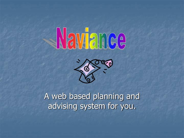 a web based planning and advising system for you