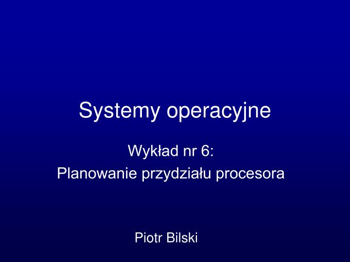 systemy operacyjne