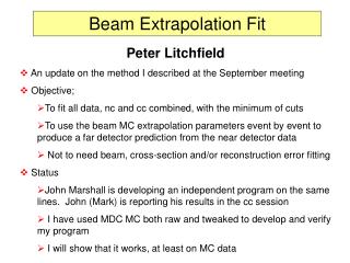Beam Extrapolation Fit
