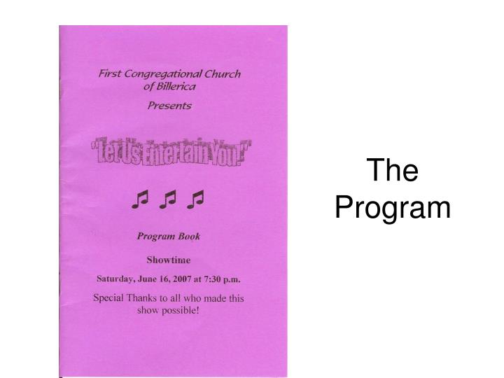 the program