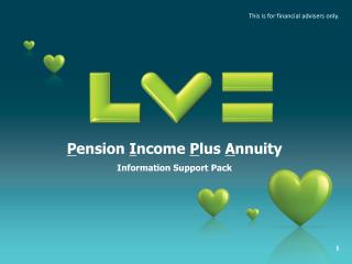 P ension I ncome P lus A nnuity Information Support Pack