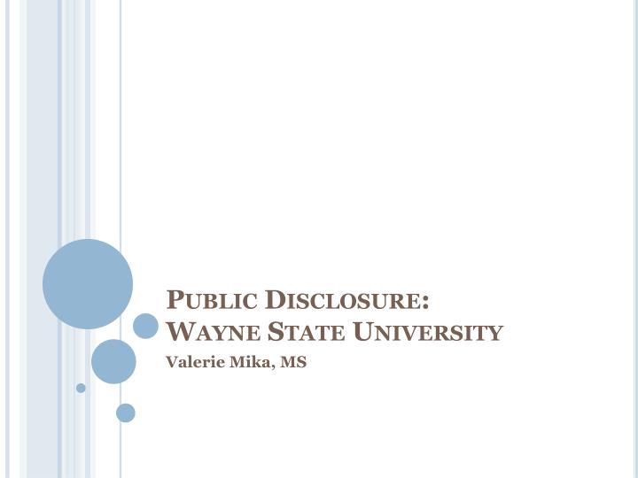 public disclosure wayne state university