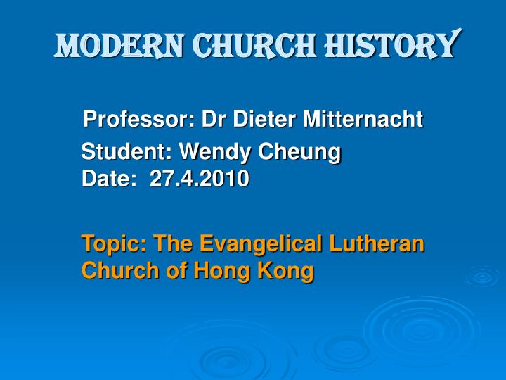 modern church history