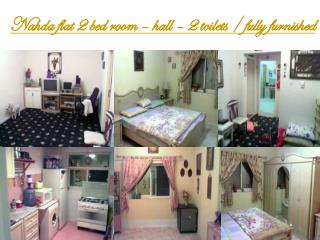 Nahda flat 2 bed room – hall – 2 toilets / fully furnished