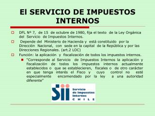 el servicio de impuestos internos