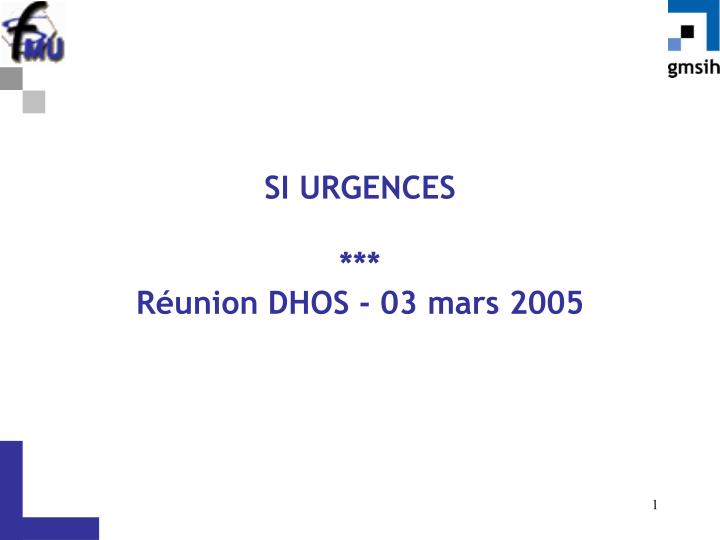 si urgences r union dhos 03 mars 2005