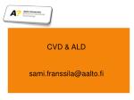 CVD &amp; ALD sami.franssila@aalto.fi - slide 1
