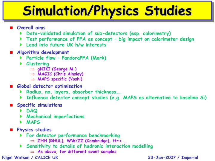 simulation physics studies