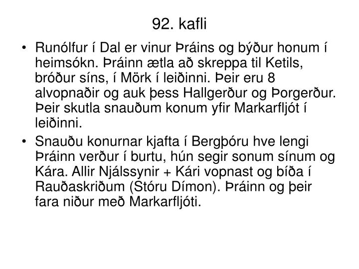 92 kafli