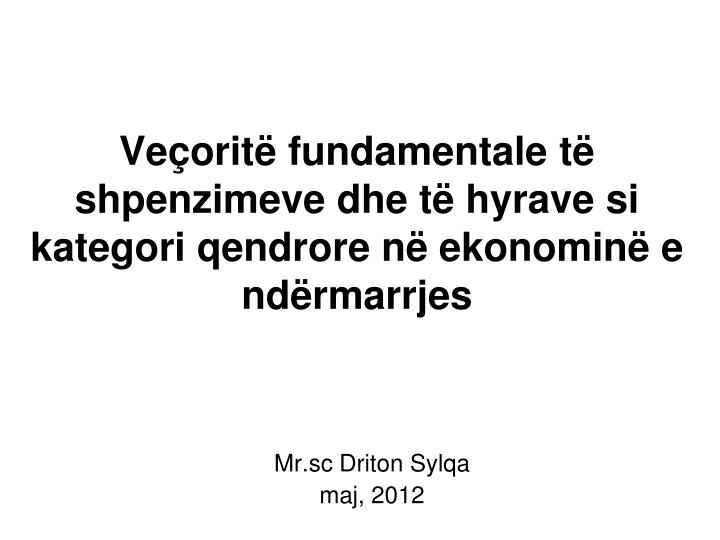 ve orit fundamentale t shpenzimeve dhe t hyrave si kategori qendrore n ekonomin e nd rmarrjes