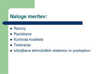 naloge meritev