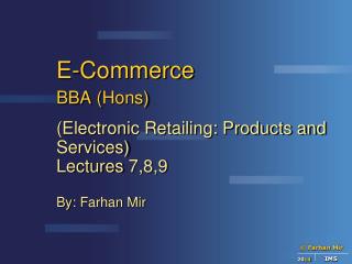 E-Commerce BBA ( Hons )