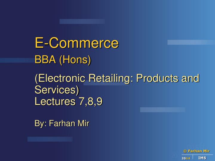 e commerce bba hons