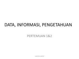 data informasi pengetahuan