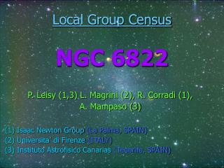 Local Group Census NGC 6822