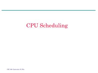 CPU Scheduling