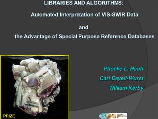 LIBRARIES AND ALGORITHMS : Automated Interpretation of VIS-SWIR Data and