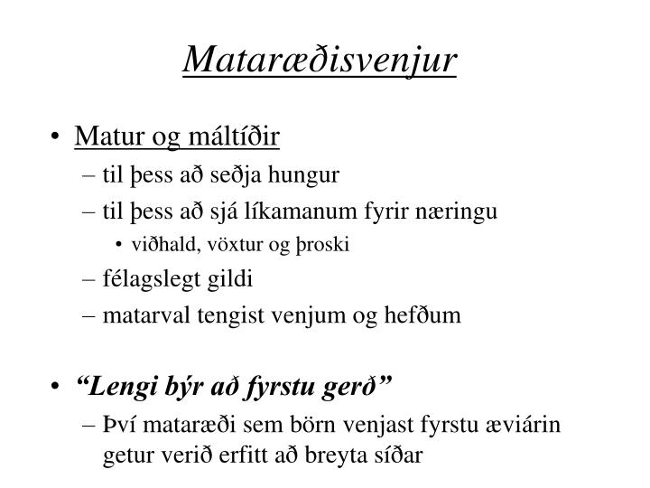 matar isvenjur