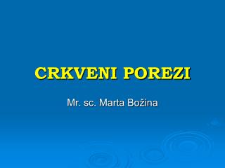 crkveni porezi