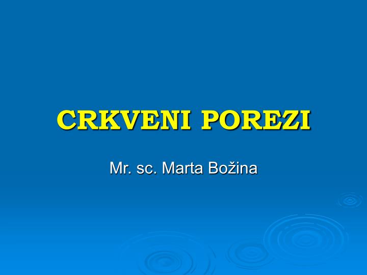 crkveni porezi