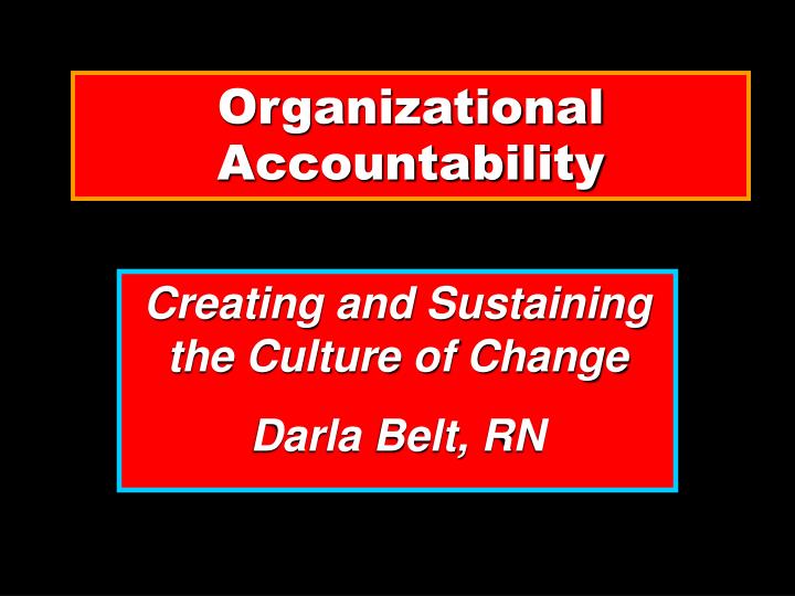 organizational accountability