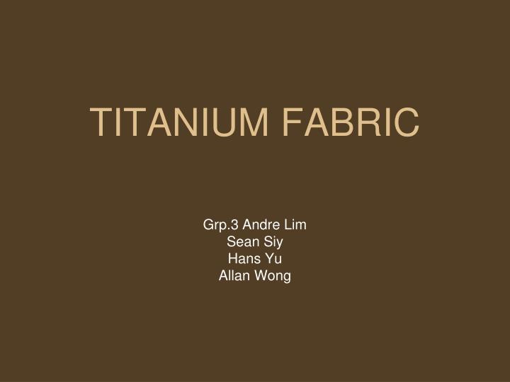 titanium fabric