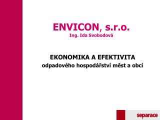 envicon s r o ing ida svobodov