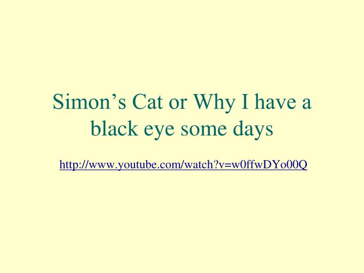 simon s cat or why i have a black eye some days