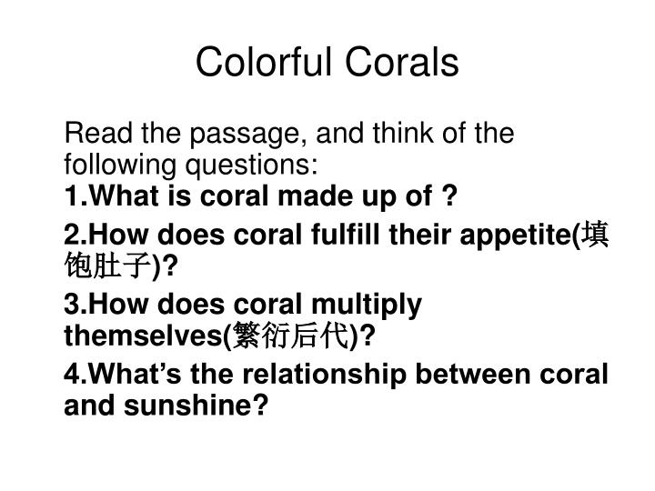 colorful corals