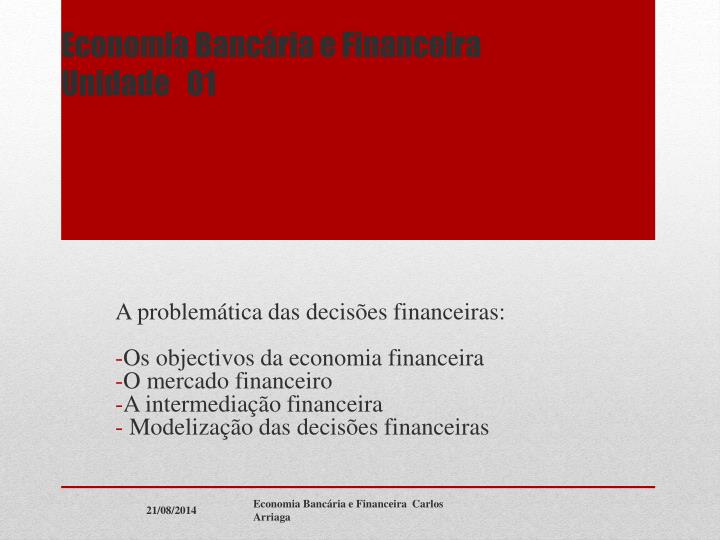 economia banc ria e financeira unidade 01