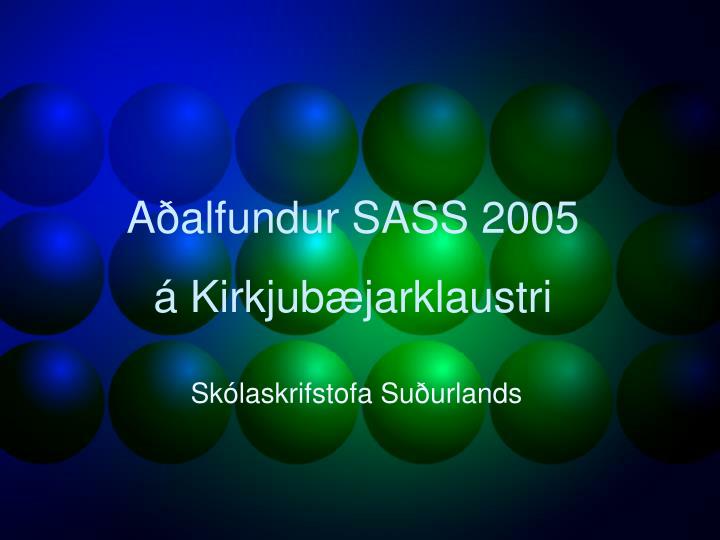 a alfundur sass 2005 kirkjub jarklaustri