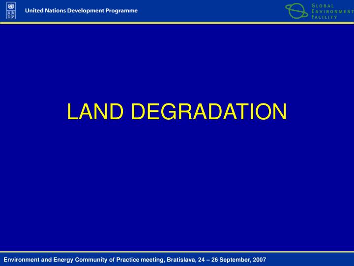 land degradation